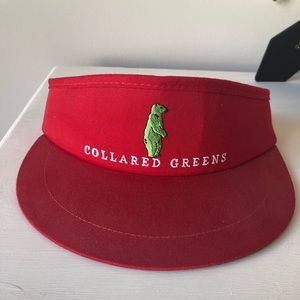 Collared greens bear logo golf visor